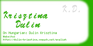 krisztina dulin business card